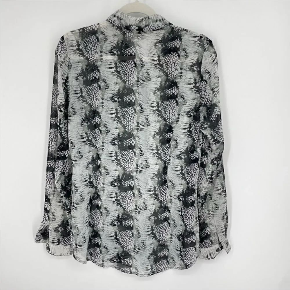 CAbi Python Snake Print Sheer Button Top
Chiffon Women's Blouse - Picture 6 of 12